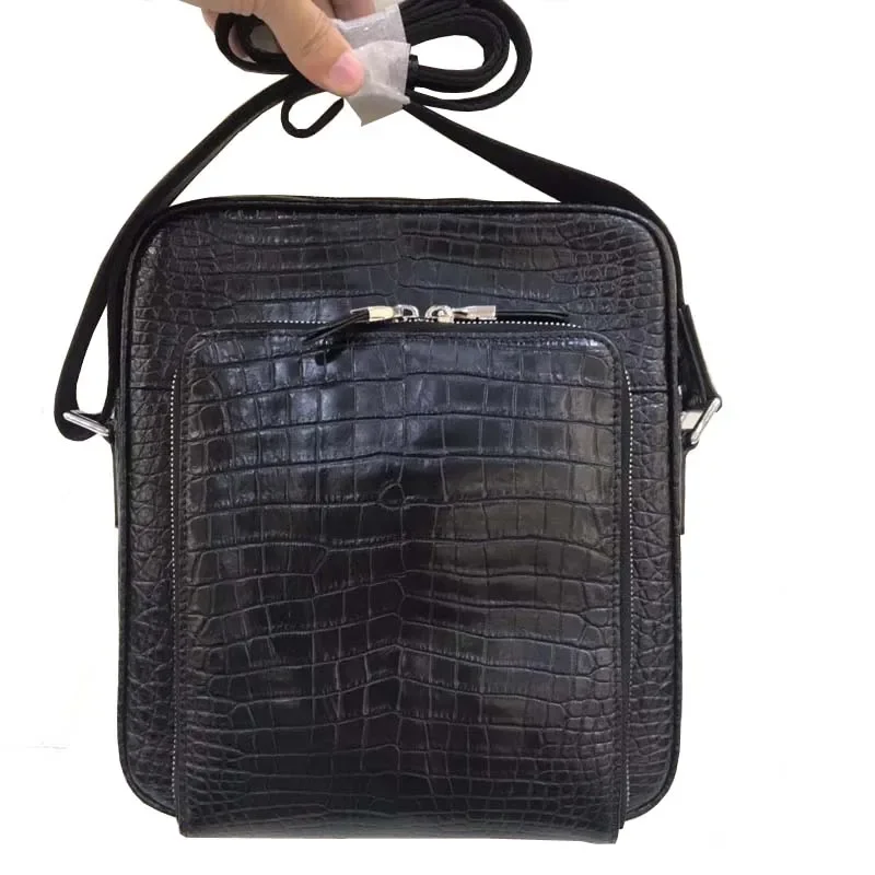 

wanexing crocodile leather male Single shoulder bag leisure Real crocodile Men's bags fashion trend men bag