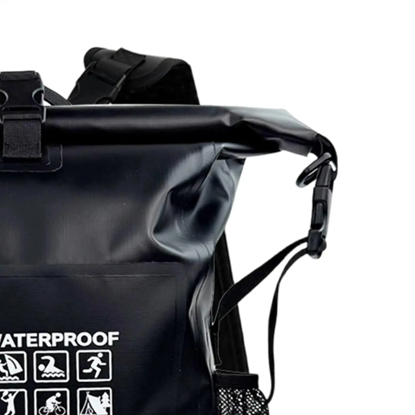 Wasserdichter Trockensack-Rucksack mit großem Fassungsvermögen, Roll-Top, leichter, wasserdichter PVC-Tagesrucksack für Männer und Frauen, zum Rafting und Kajakfahren – Detail 12