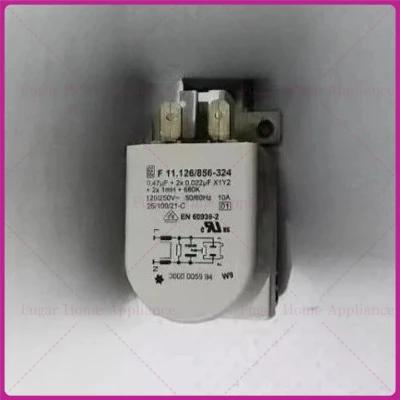2Pcs second-hand Suitable for For Bosch Siemens washing machine anti-interference capacitor source filter F11.126/856-324