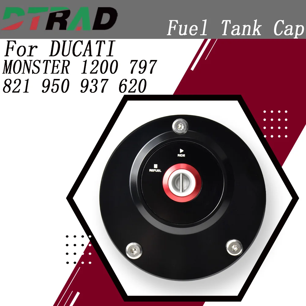 

Motorcycle CNC Anti-Theft Fuel Tank Cap For DUCATI MONSTER 1000 1200 797 821 600 620 950 S2R S4R Fast Lock Oil Plug Cover