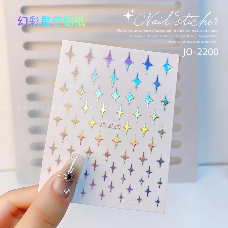 

Luxury Stars Nail Decal Stickers Heart Florals Nail Parts Decoration Butterfly Sticker French Nail Art DIY Salon Manicure Supply