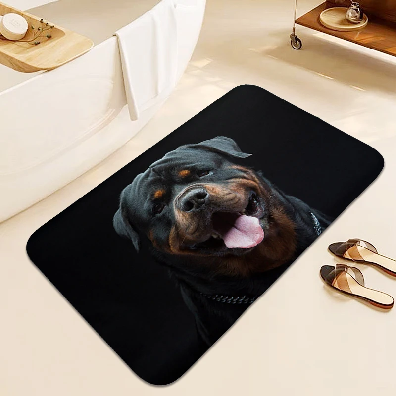 

Rottweiler Pet Carpet for Bedroom Entryway Home Entrance Mats Entrance Door Doormat Living Room Bathroom Kitchen Treadmill Rugs