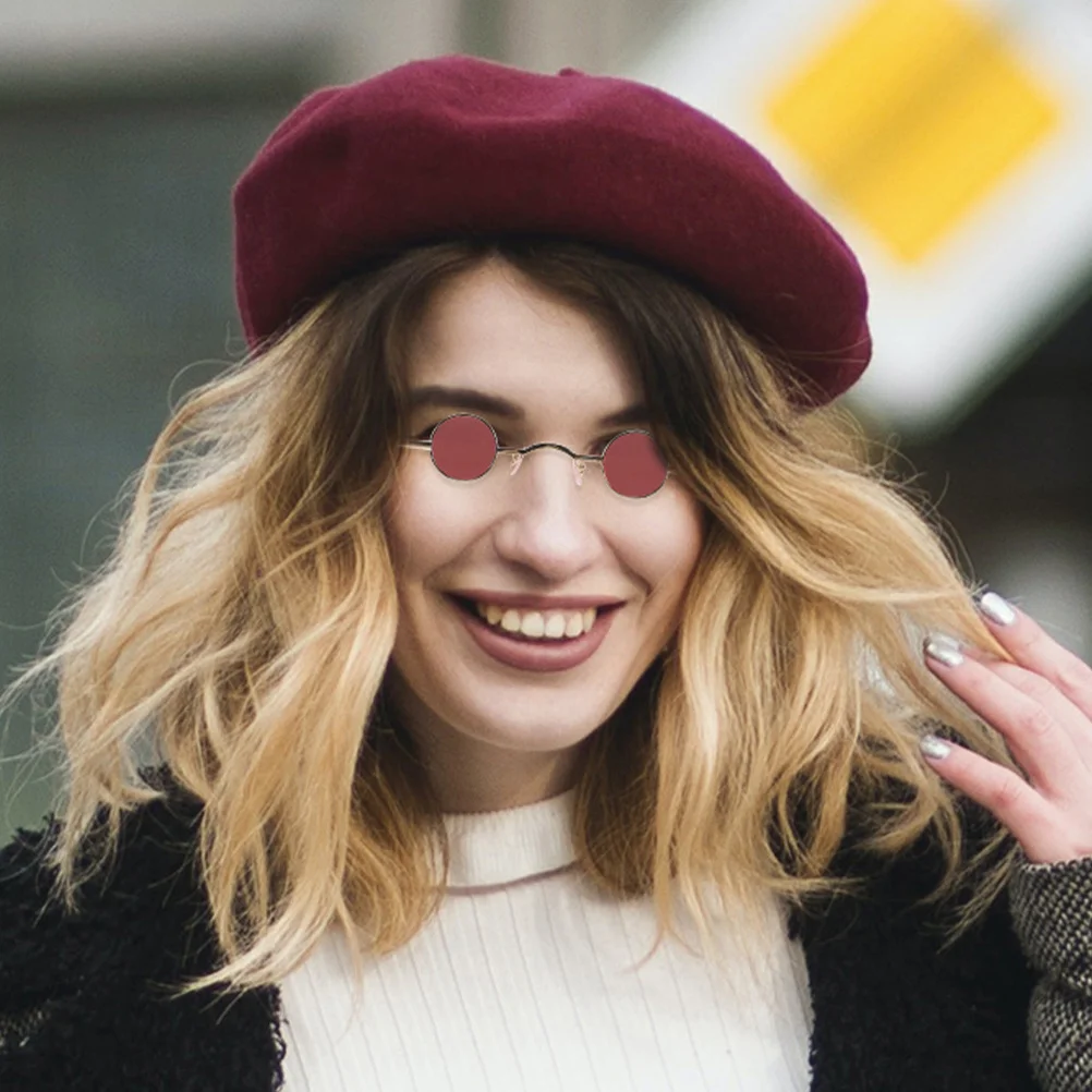 

2Pcs Retro Steampunk Sunglasses Round Frame Metal Lens Vintage Punk Eyewear Unisex Cool Large Round Shades for Outdoor Travel