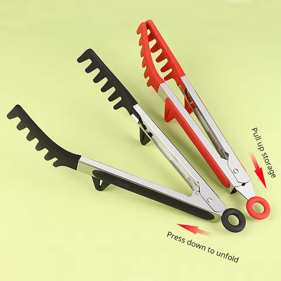 Spaghetti Clip Anti-scalding Handle Silicone Noodle Tongs Non-slip for Household Kitchen Tools and Food Clips Kitchen Outdoor