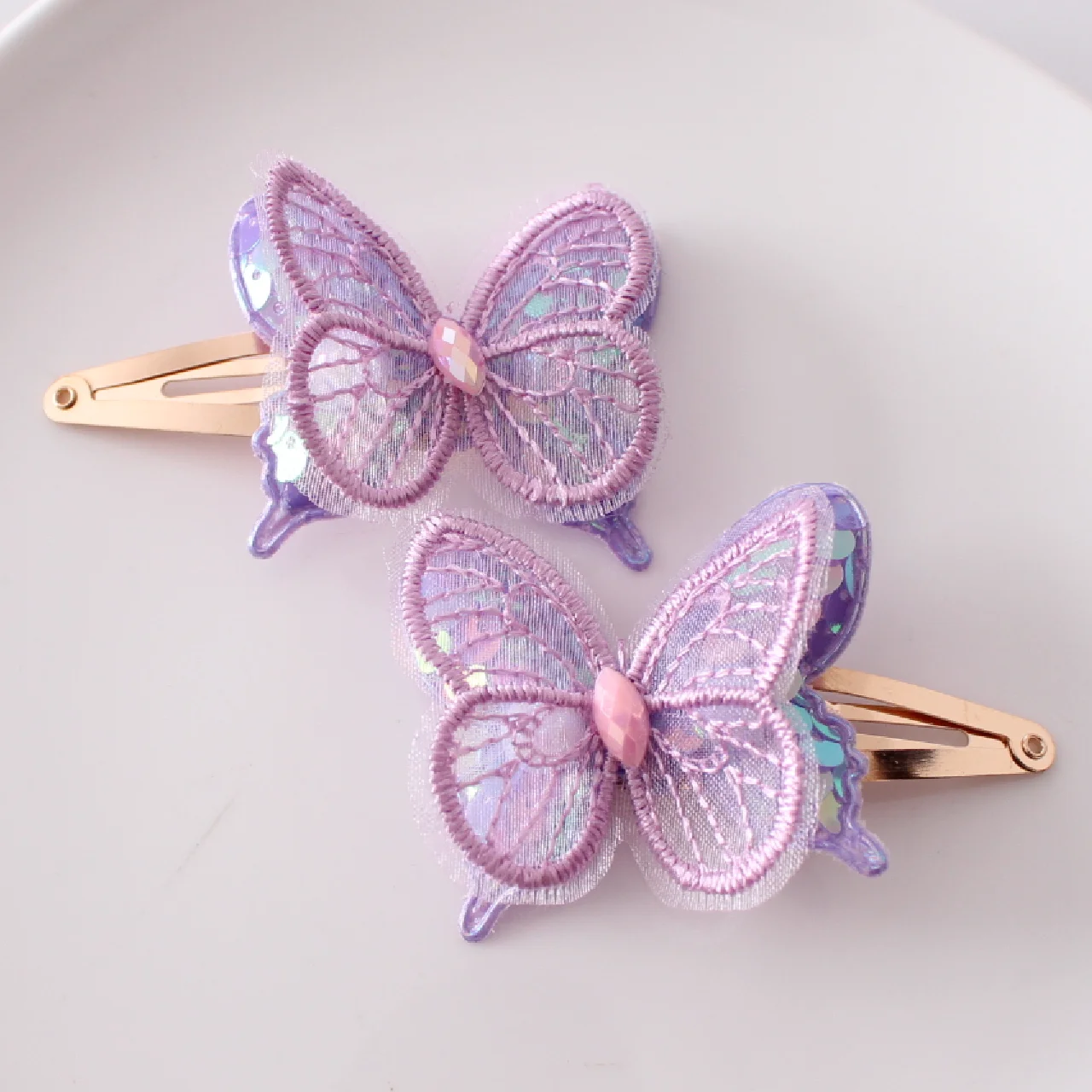 Cute Children Accessories Snap BB Hair Pin Girl Headwear Flower Clips Butterfly Clip