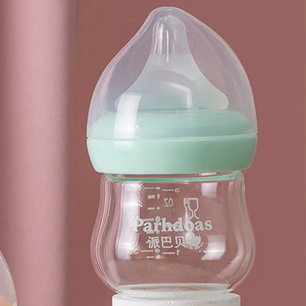 Breast Milk Bottles Baby Glass Feeding for Infant Breastfed Small Jar Pacifier Newborn