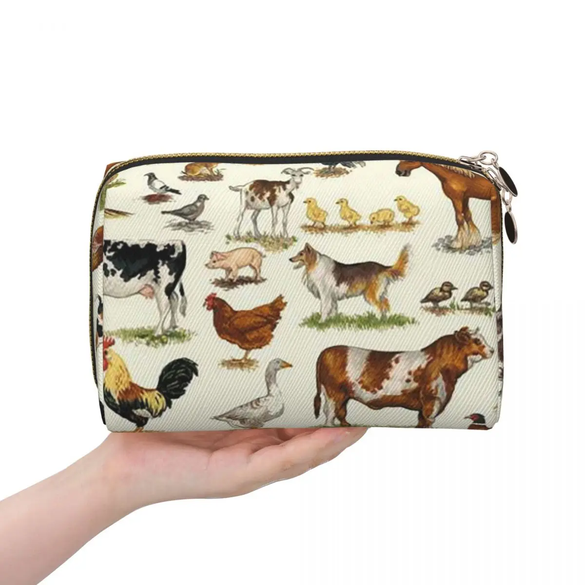 

Загородные животные, фермерский дом, деревня, домашние животные, женские косметички, дорожный органайзер для макияжа, сумка для хранения туалетных принадлежностей, Dopp Kit Case