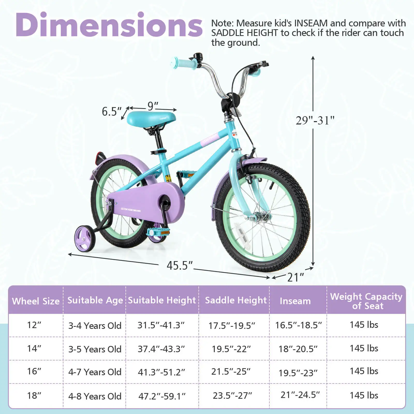 16 "จักรยานเด็กเล่น W/ปรับได้อานแฮนด์เบรกล้อฝึกอบรมที่ถอดออกได้