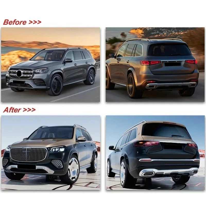 For X167 21-24 GLS 400 450 4MATIC Upgrade to 24 Years May-bach Style Factory Hot Sale PP+ABS Material Bodykit