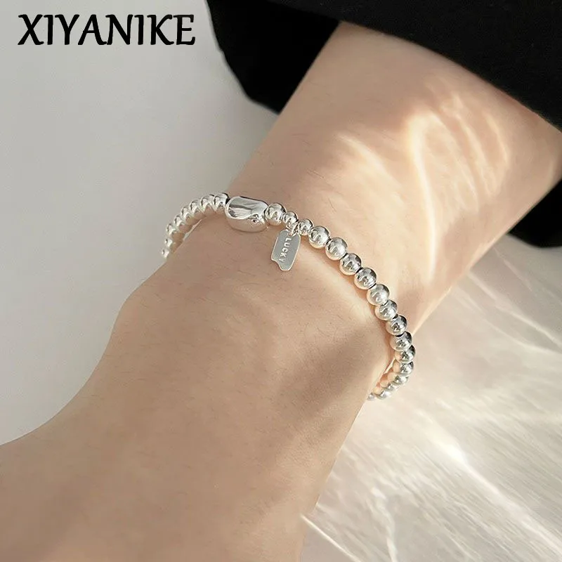 XIYANIKE Lucky Bean String Bracelet For Women Girl Luxury Fashion New Elastic Jewelry BFF Gift Party Birthday pulseras mujer