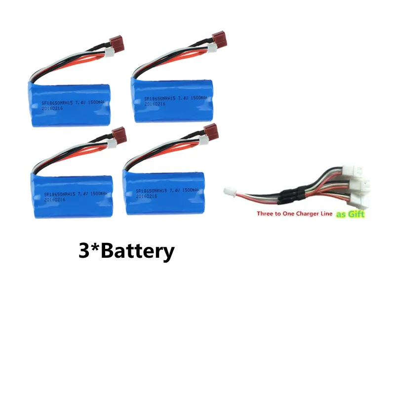 9500E 9501E 9328 1:16 4WD 50 KM/H alta velocidad todoterreno impermeable Control remoto coche RC camión batería de repuesto 7,4 V 1500mAH batería