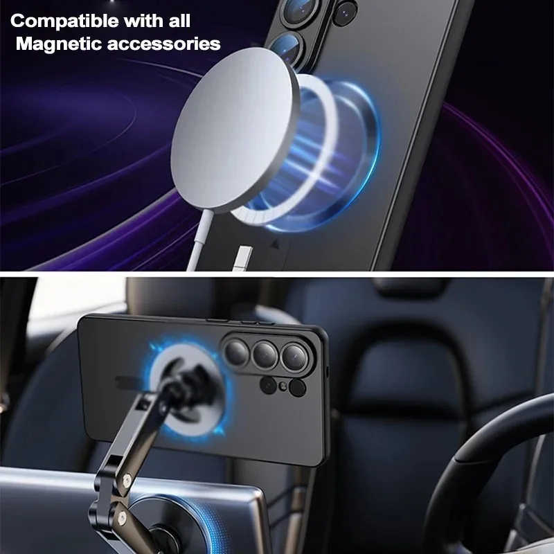 Luxuriöse Magnetische Kabellose Ladehülle für Samsung Galaxy S26 S25 S24 S23 S 26 25 Ultra Plus Hüllen Stoßfeste Weiche Handyhülle – Detail 11