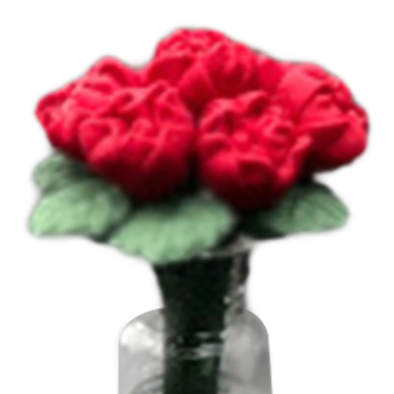 4x Car Dashboard Ornament Auto Interior Decor Simulation Rose Decoration for Bookshelf