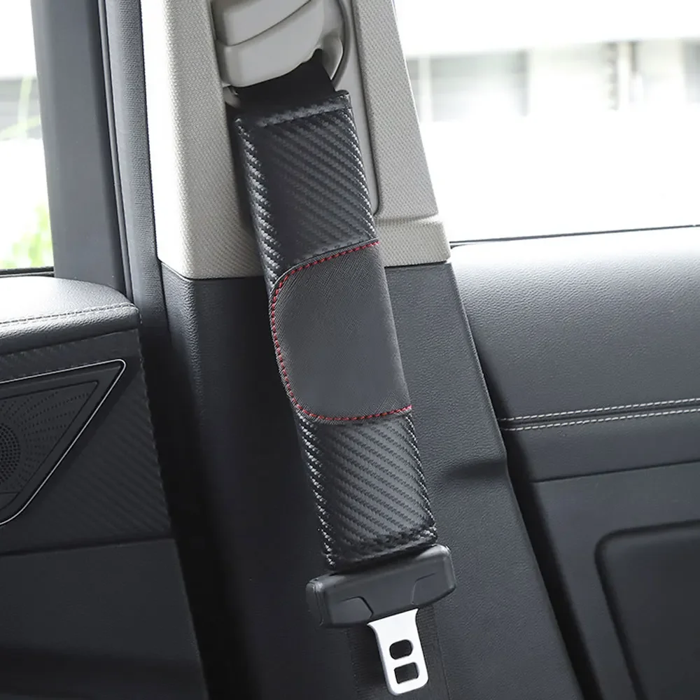 

PU Leather Safety Belt Shoulder Cover Seat Belt Accessories Breathable Protection Seat Belt Padding Pad Auto Interior Accessorie