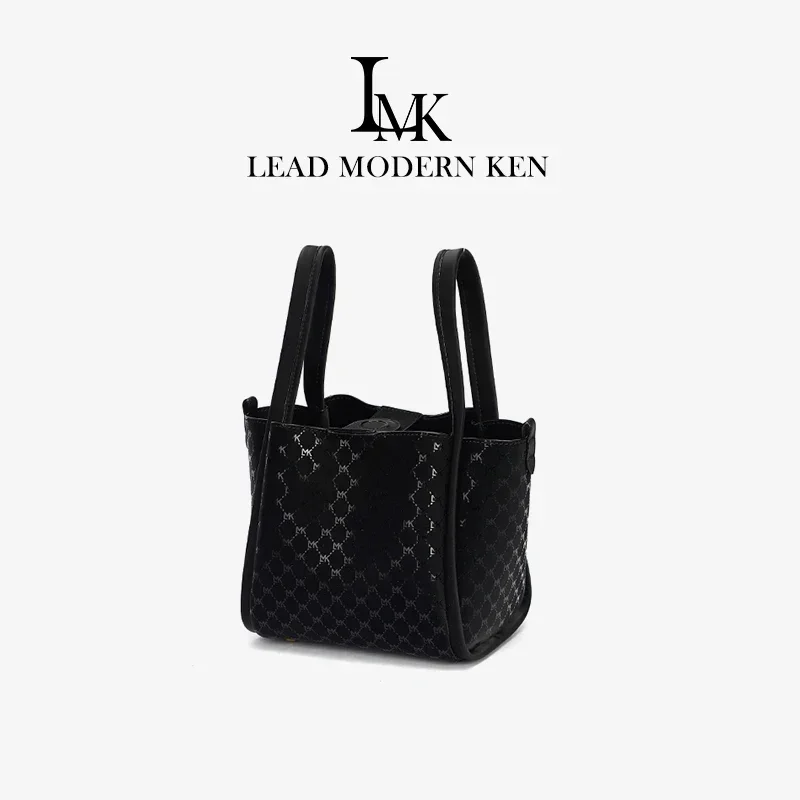 

vegetable basket women's bag LMK fashion light luxury commuter handbag bucket bag messenger bag atmosphere hand bags