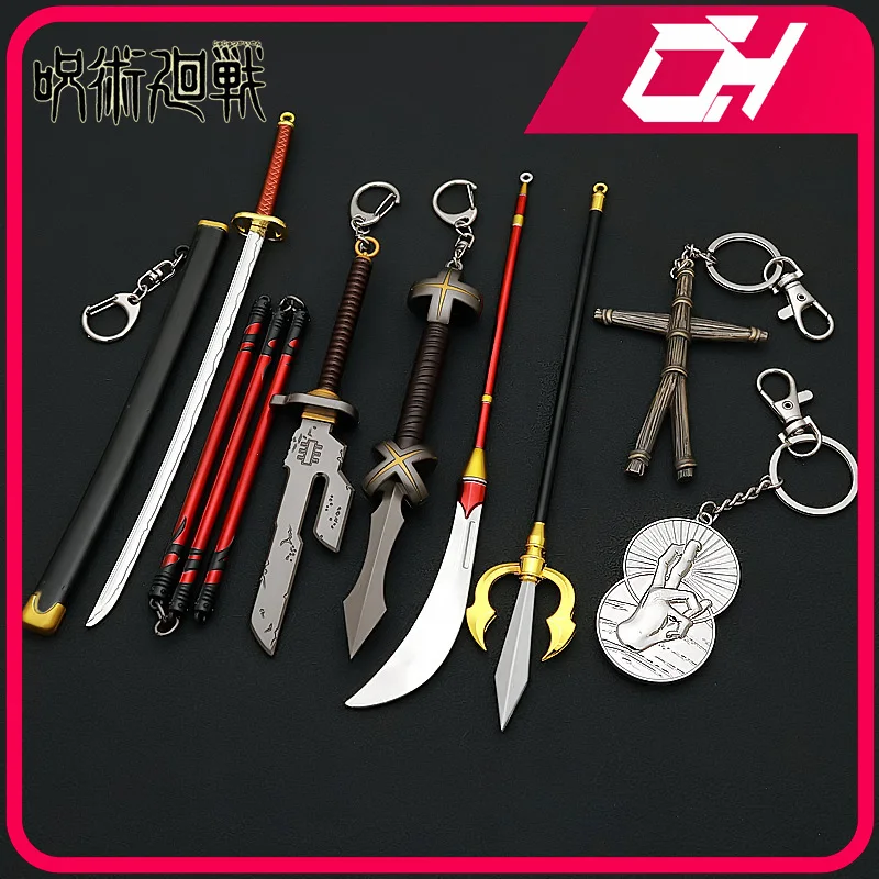 Jujutsu Kaisen arma malgastada herramientas Ryomen Sukuna Anime periférico 16cm espada de Metal modelo de arma adorno artesanías regalos juguetes