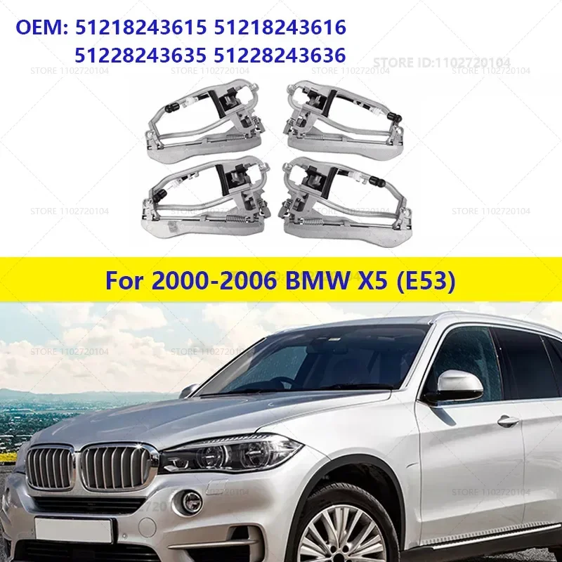 For 2000-2006 BMW X5 (E53)  Exterior Door Handle Carrier Front/Rear/Left/Right 51218243615 51218243616 51228243635 51228243636