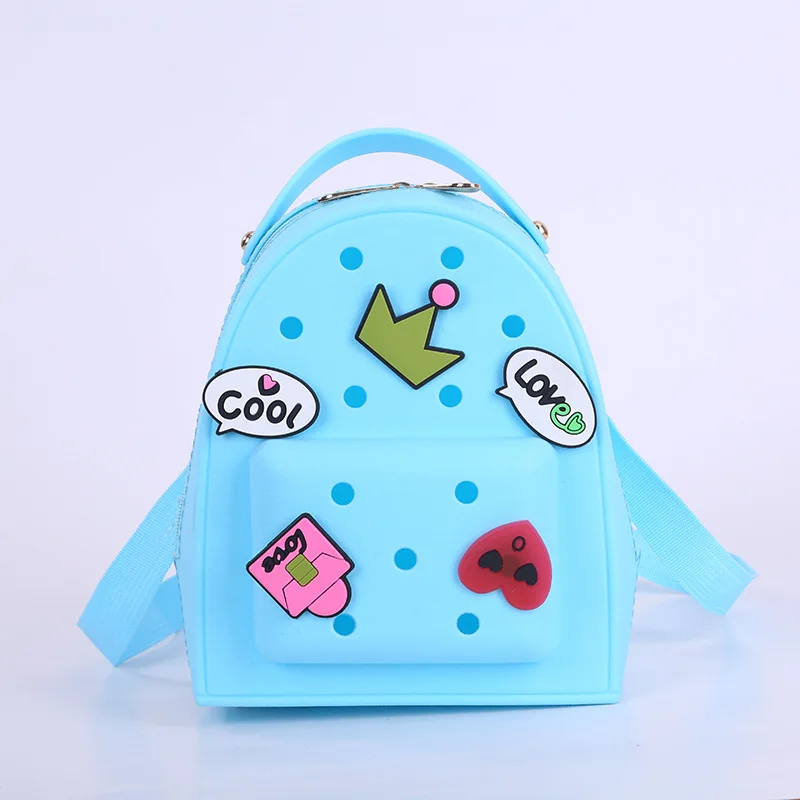 Mochila de sílica gel infantil, saco de desenhos animados DIY para escola, saco para crianças, mochila para crianças, mochila escolar infantil