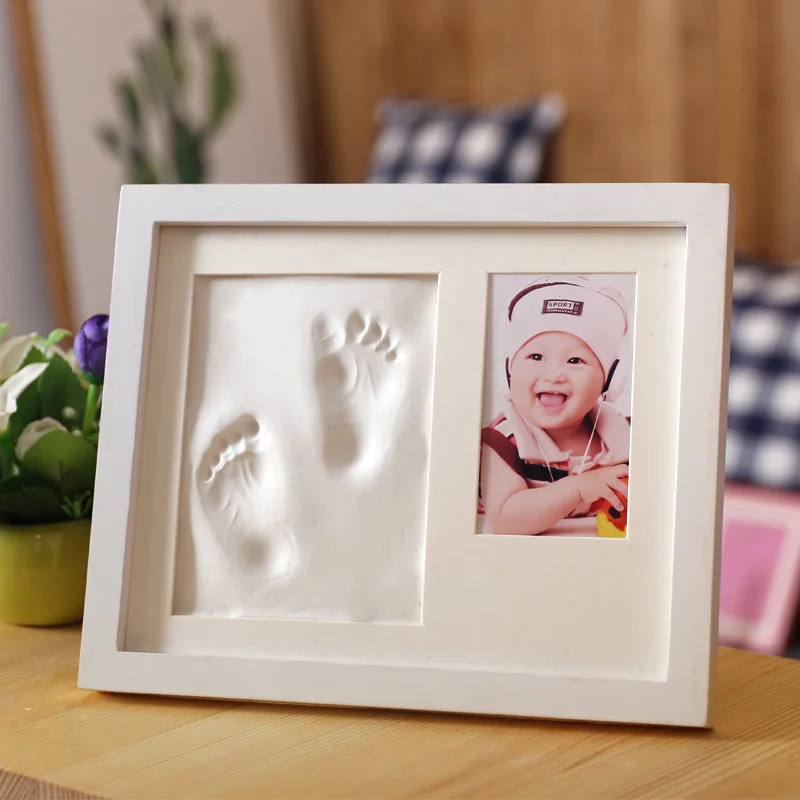 Newborn Handprint Footprint Imprint Kit Baby Hundred Days Full Moon Birthday Gift Handmade Souvenirs Baby Growing Keepsakes