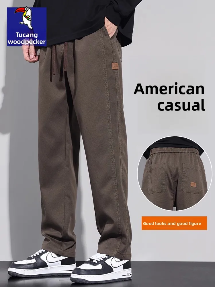 

Loose Straight Leg Men's Sport Pants Casual American Wide Leg Long Trousers Autumn Winter Workwear Pants Faion Urban Sle