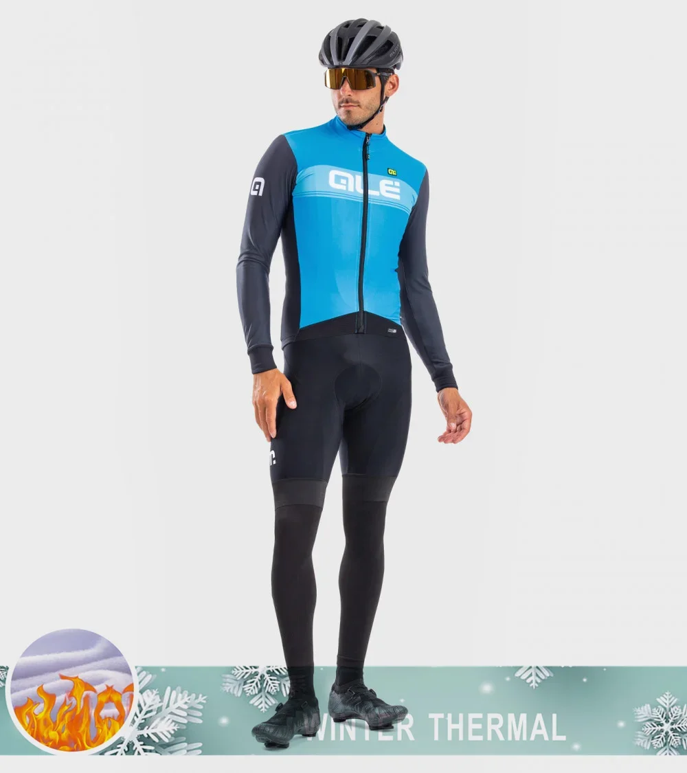 

AIE Winter Thermal Fleece Cycling Jersey Mtb Male Clothing Sports Set Complete Road Bike Men's Man Team Sportswear Bycicle Suit