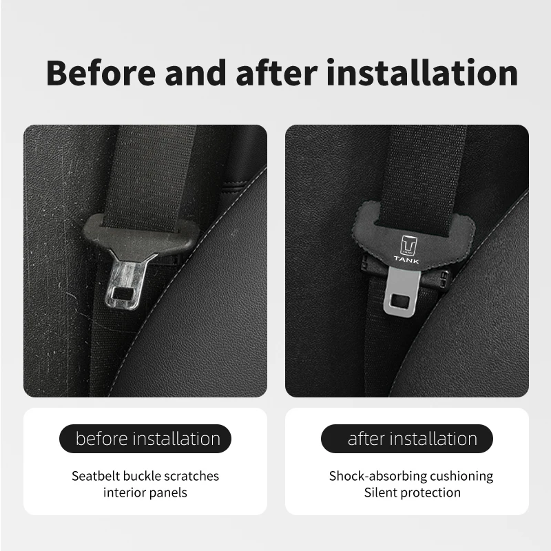 Suede Car Seat Belt Buckle Protector Clip Anti-collision Cover For TANK Great Wall Tank 300 500 Tank300 Tank500