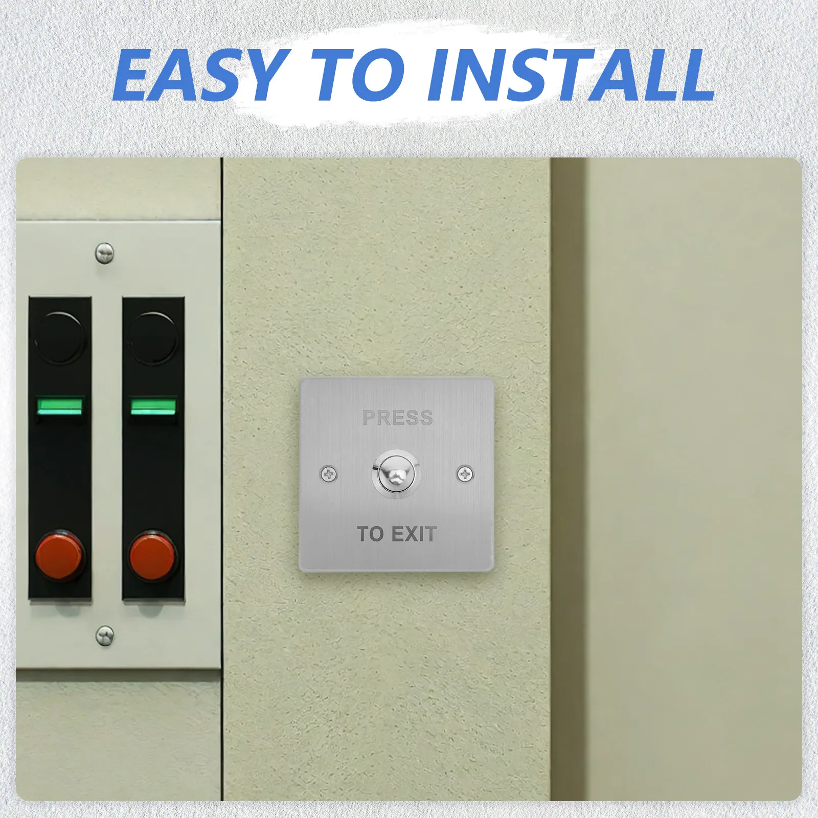 

Push to Exit Button Stainless Steel Touch Technology Door Exit Switch for Office Access Control System Security Entry