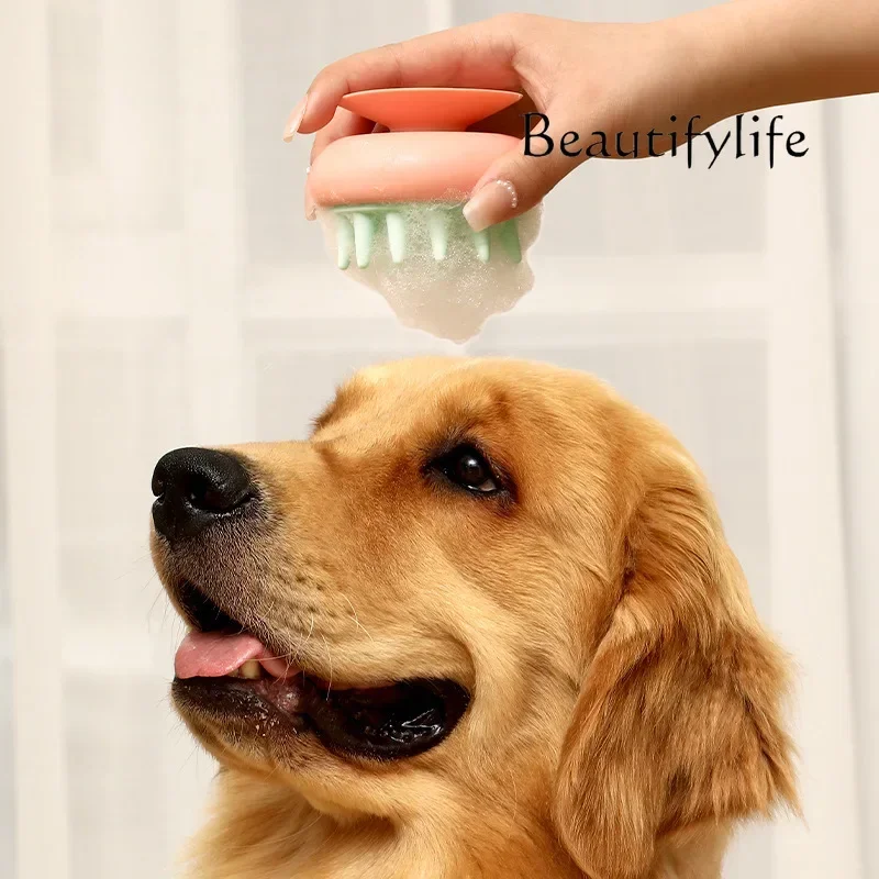 

Dog bath brush Silicone bath brush Small and medium-sized dog cleaning Combing massage