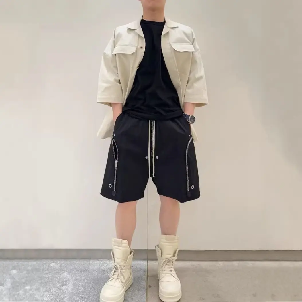 

k Series Men's Workwear orts Five kets Multi-Zipper Design Normal Length Polyester Fiber Spring Summer orts