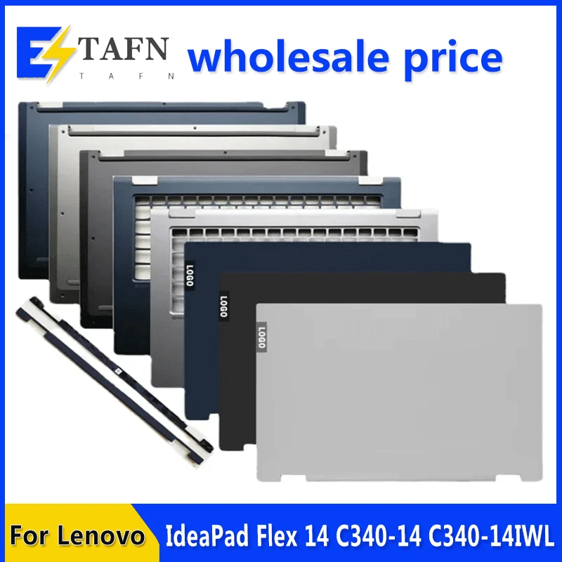 ใหม่สำหรับ IdeaPad Flex 14 C340-14 C340-14IWL C340-14API C340-14IML แล็ปท็อปปกหลัง LCD หนามเตยด้านหน้าเคสด้านล่าง