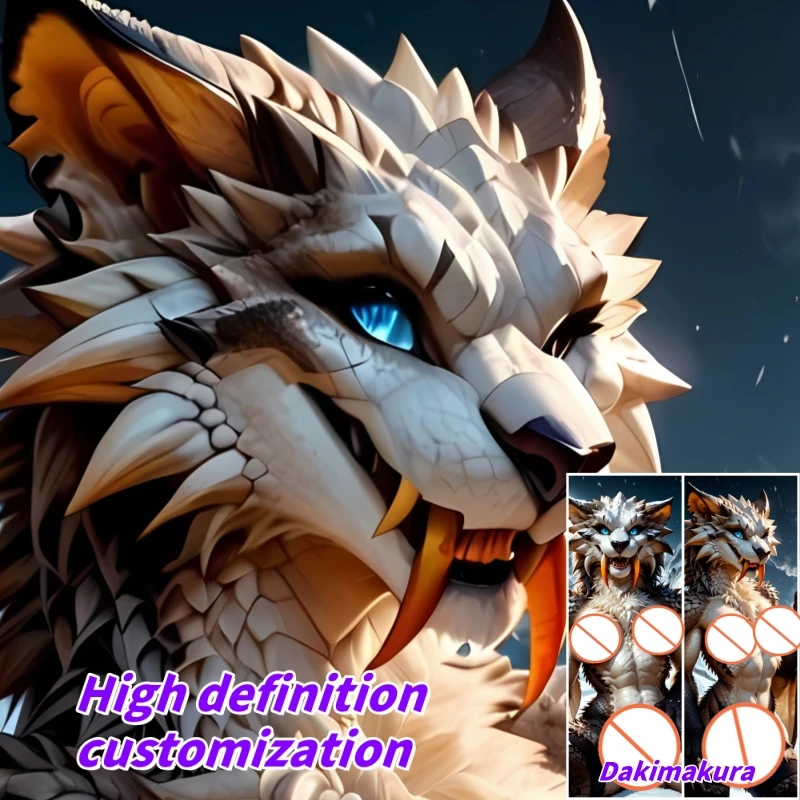 

Dakimakura Anime Pillow Case Animal Orcs Dinosaur Double-sided Print Of Life-size Body Pillowcase Gifts Can be Customized