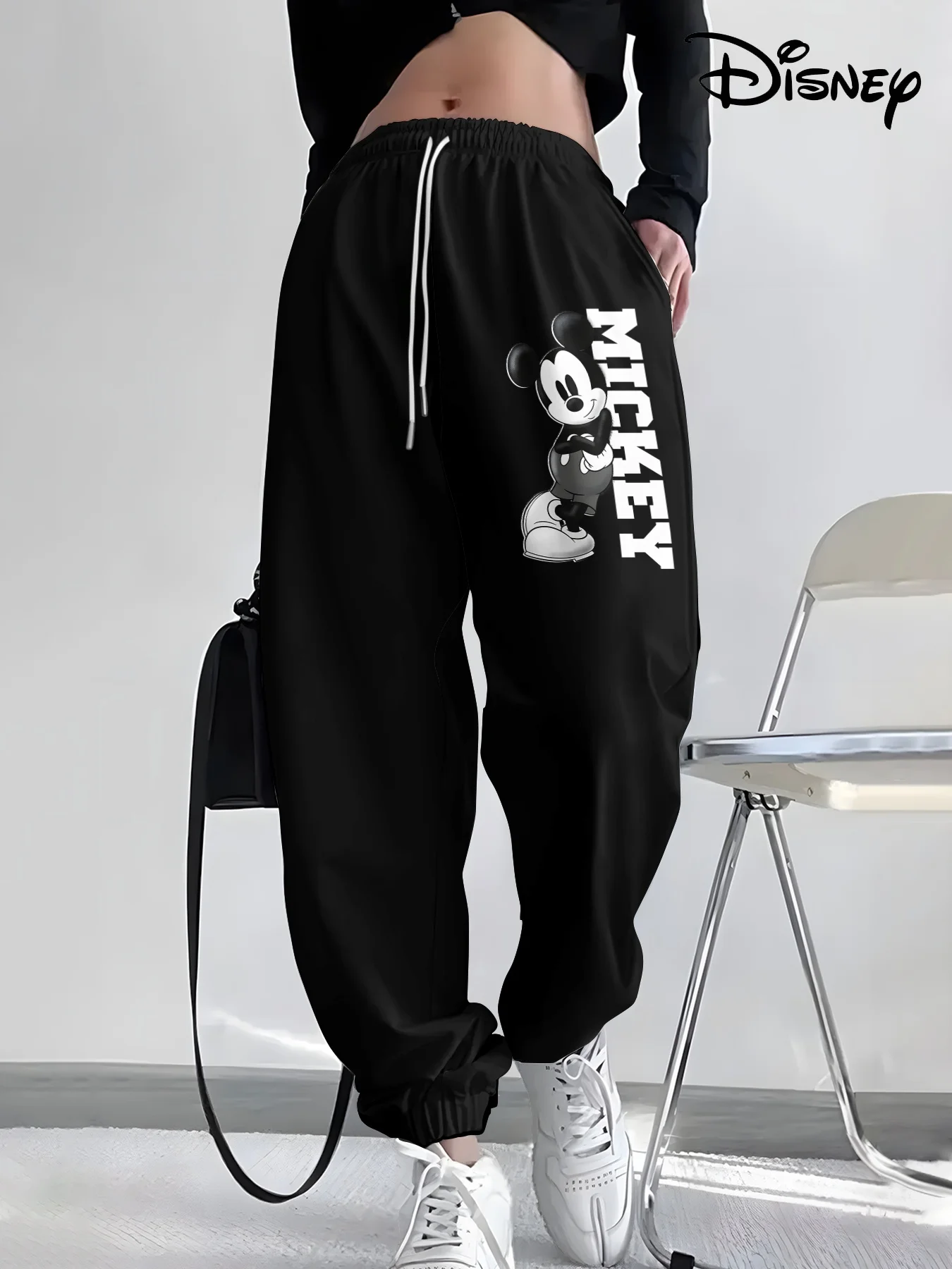 

Новая серия Disney с героями мультфильмов «Микки Свинья», модные женские взрывные уличные стильные весенне-осенние брюки до щиколотки, большие размеры для женщин и взрослых