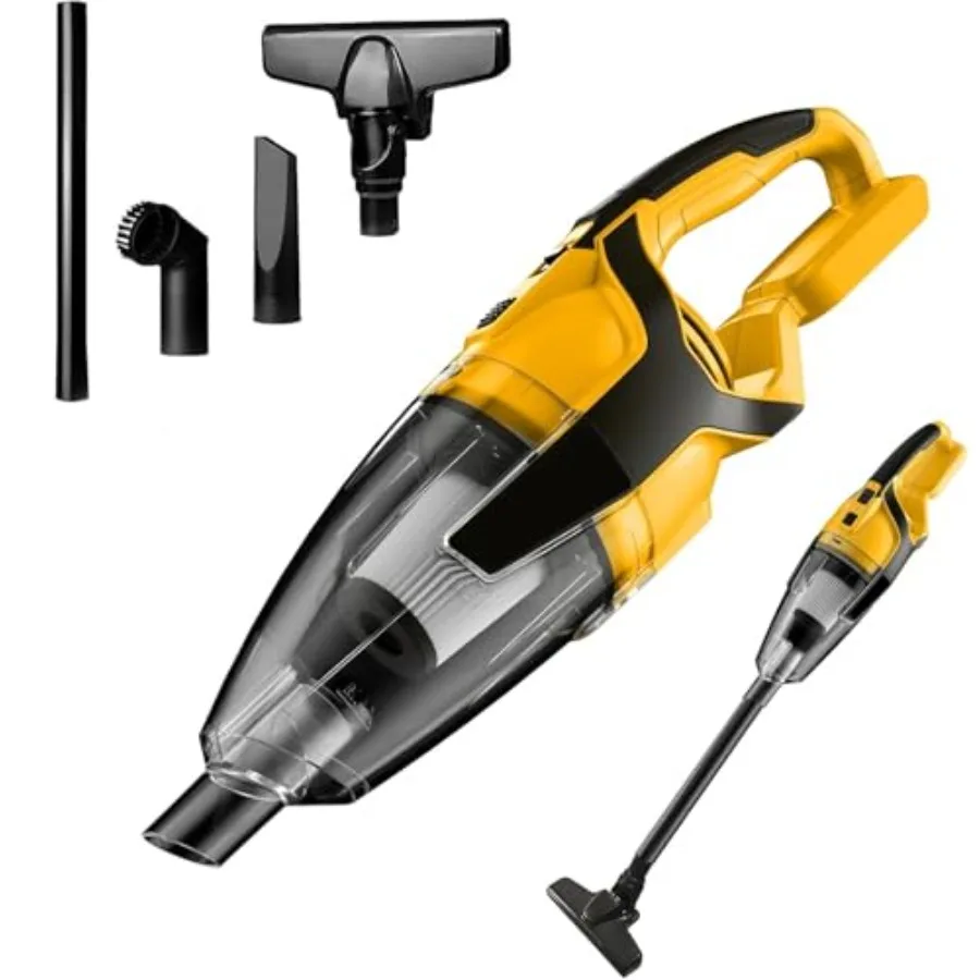

Беспроводной ручной пылесос 120 Вт, совместимый с аккумулятором DeWalt 20V Max (только инструмент), портативный, для твердых полов, ковров, автомобиля, шерсти животных