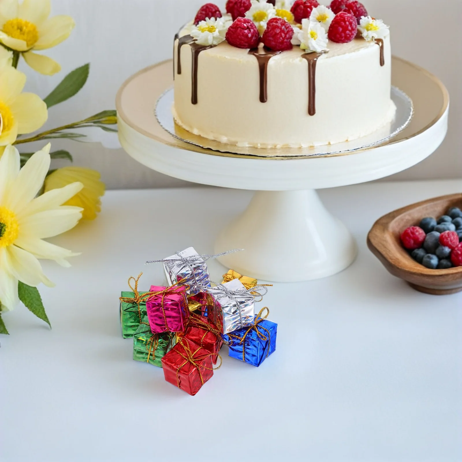 36 pezzi di decorazioni natalizie regalo mini ciondoli ciondolo albero ornamenti appesi fai da te accessori piccola confezione regalo piccola confezione regalo