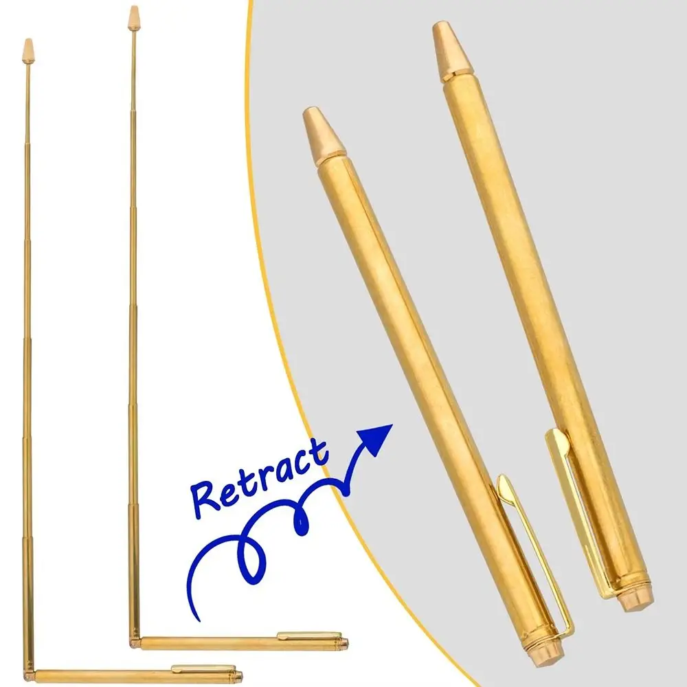 1Pcs Brass Alloy Dowsing Rods Metal Pen Shape Retractable Detector Rod Retractable Portable Divining Rods for Detecting Water view 3