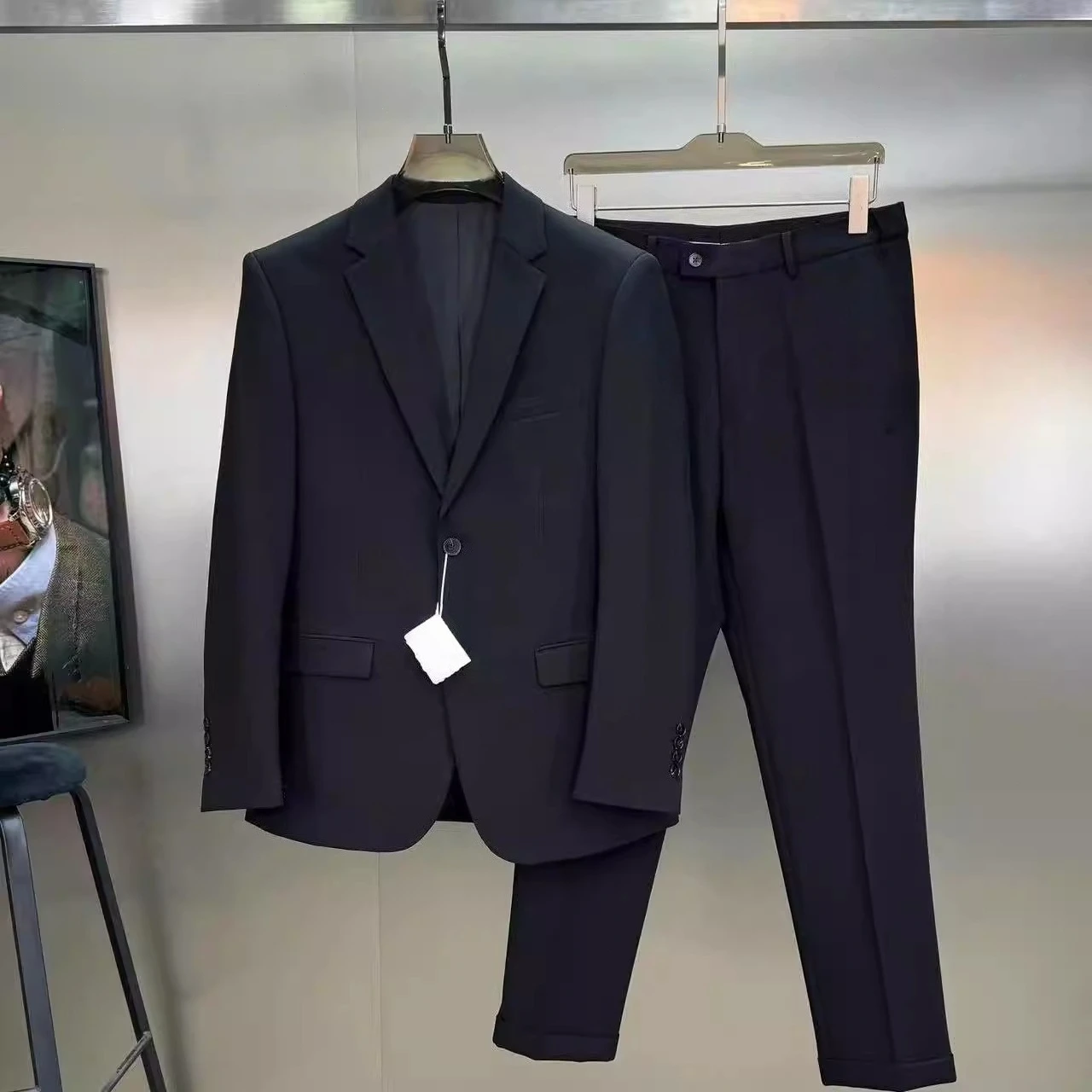 

BC 25aw Италия кожаный пиджак с украшением повседневный костюм