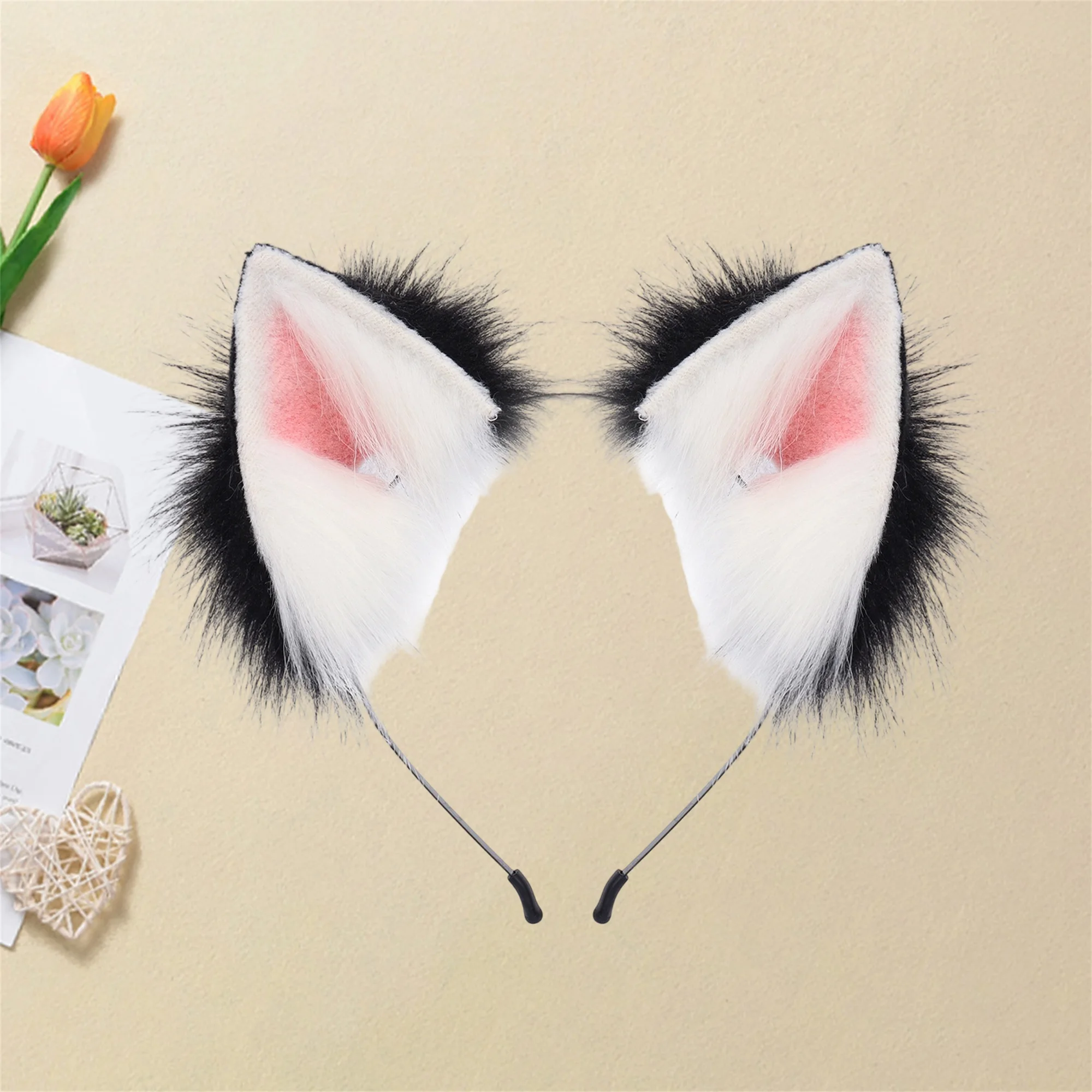 Leuke Kat Oren Hoofdband Pluche Dierenoren Haar Hoepel Party Hoofddeksel Kostuum voor Kinderen Volwassenen Halloween Dress Up