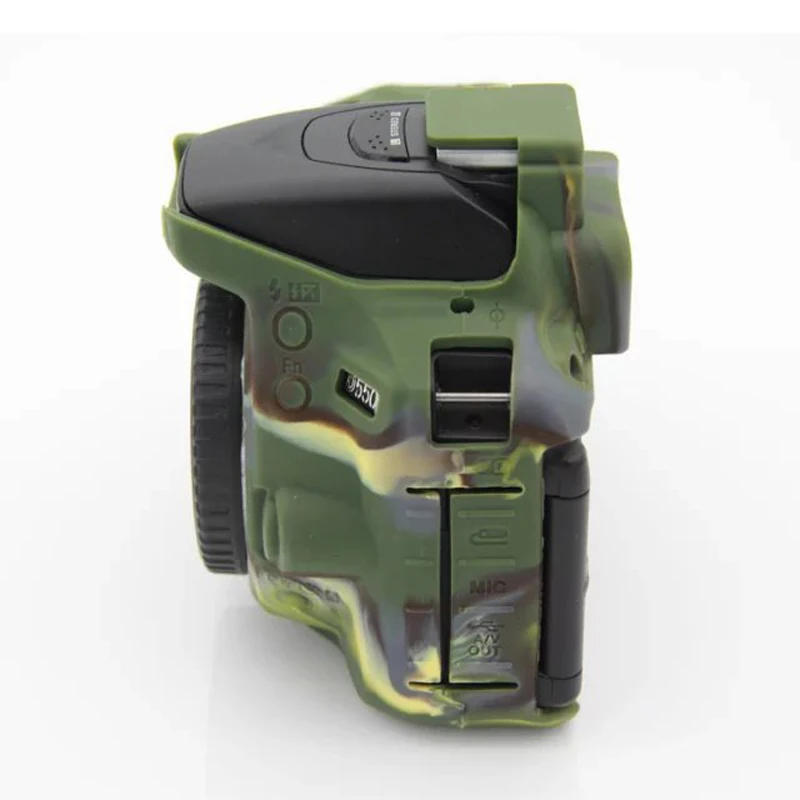 لينة المطاط السيليكون كم درع غطاء الجسم حامي الإطار الجلد لنيكون D5500 D5600 DSLR كاميرا واقية حقيبة الفيديو