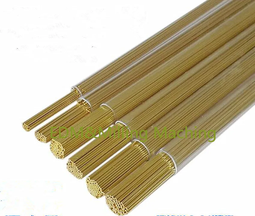 50 قطعة سلك EDM Maching الحفر القطب 1.6-3.0 مللي متر X400mm ثقب واحد أعلى جودة النحاس أنبوب ل نك