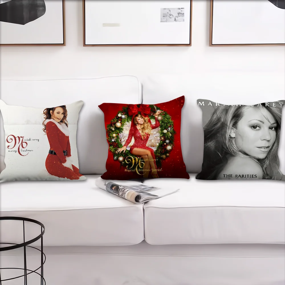 Singer M-Mariah C-Carey Here For It All 2025 Cushion Cover For Pillow Printing Sofa Decoration Home Car Office Nordic Simplicity