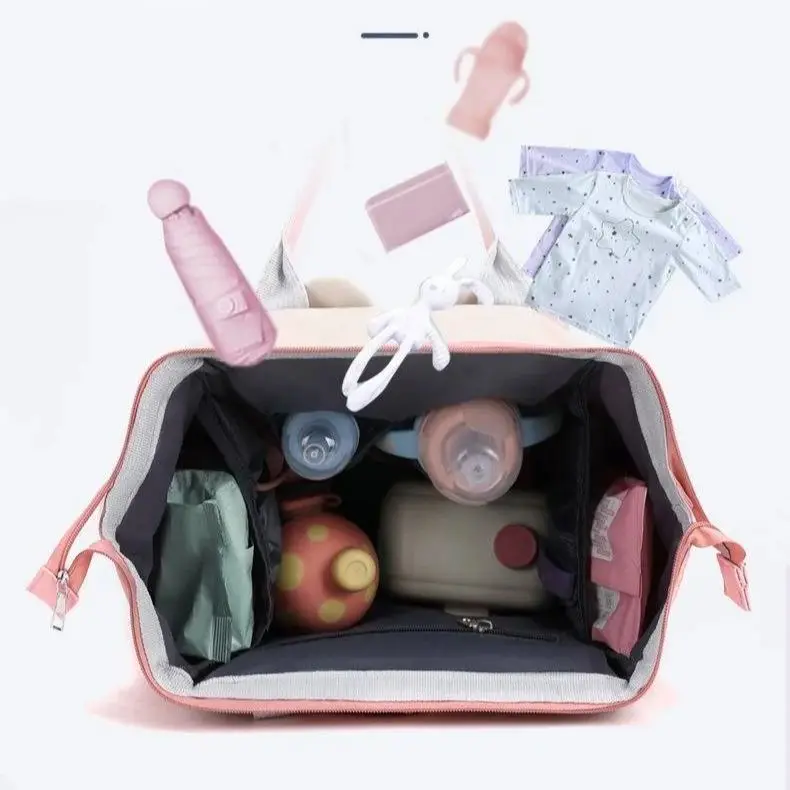 Bolsa multifuncional ligera para mamá, bolsa para botella, multiusos, bolsas para pañales, mochilas para mamá