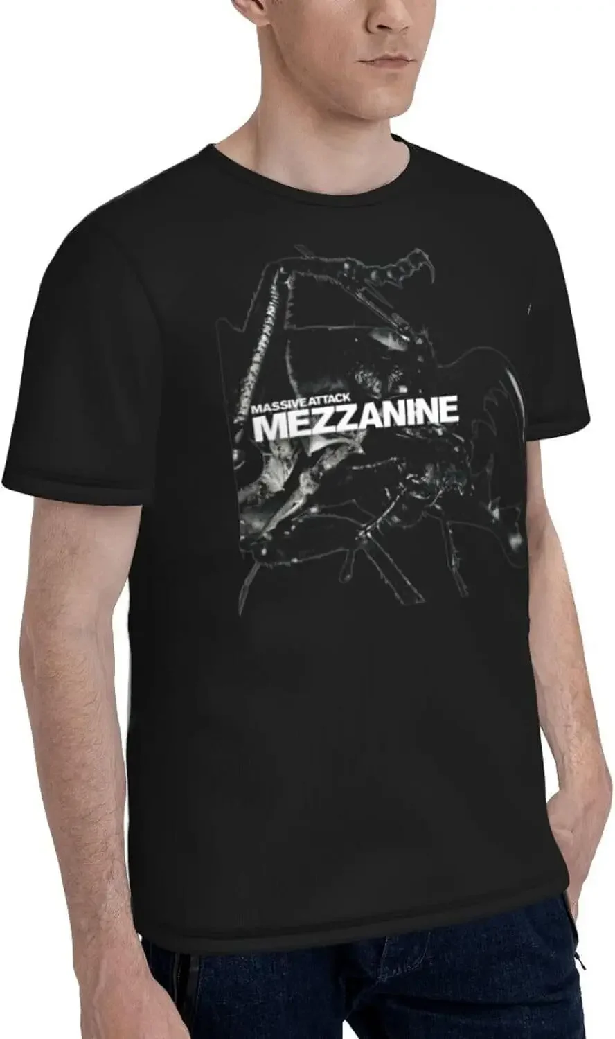 Massive Attack Mezzanine Mens Short Sleeve T-Shirt Outdoor Round Neck T Shirt