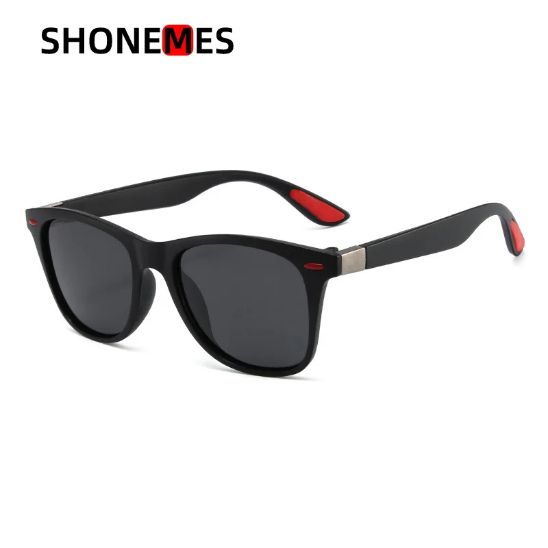 Shonemes Polarized Sunglasses Vintage Square Shades Outdoor UV400 Sun Glasses Black Green Brown for Men