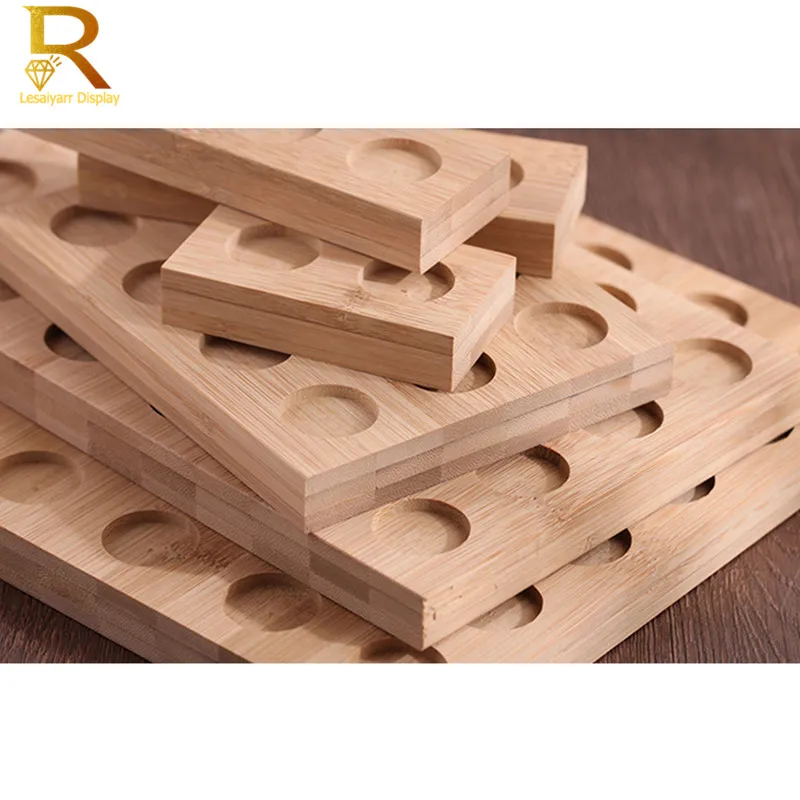 Wooden Finger ring display holder stand for jewelry exhibitor pandora rings jewelery jewlery organizer case jewellery Tray