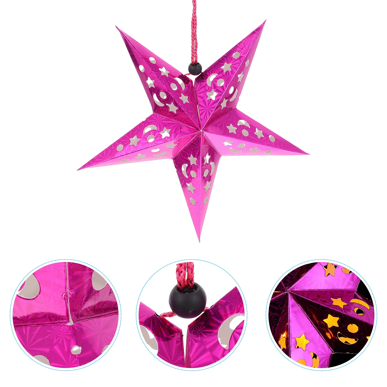 

4 set 4 Sets Creative Five-Pointed Star Hanging Lamps Christmas Decorative Lights Home Hotel Cafe Xmas Pendant Light