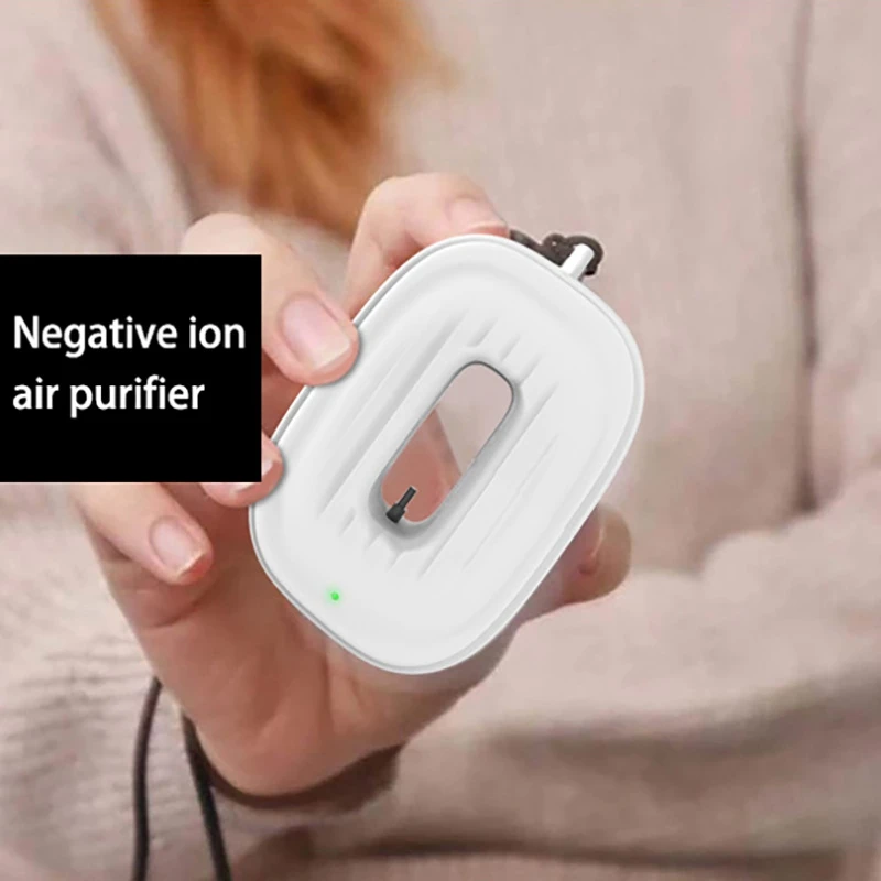 미니 휴대용 음이온 공기 청정기, 개인 착용 가능, 가정용 자동차 산소 바, 걸이식 목 청정기, 5 천만