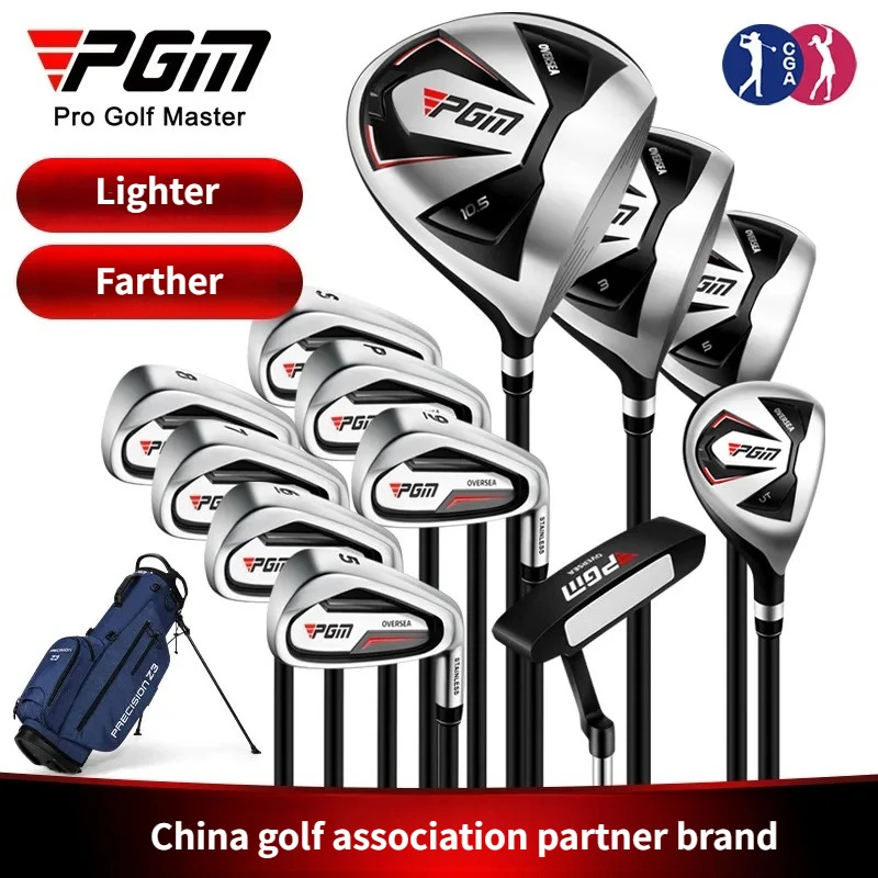 PGM Men Complete Golf Set Left & Right Hand 12-Piece Clubs With Golf Bag For Beginner Golfers Wholesale Supply