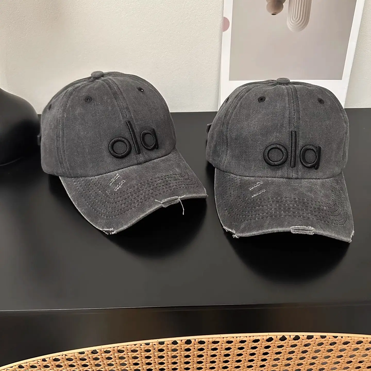 2026 New Y2K Washed Denim Cap – Letter Embroidery Vintage Style High-Quality, Luxury Feel, Adjustable Baseball Hat