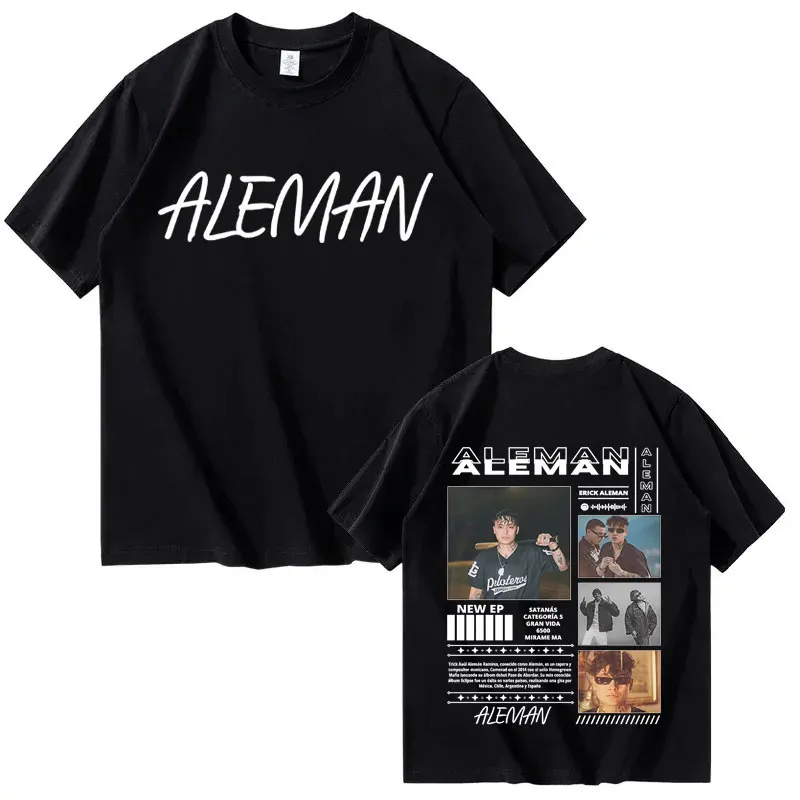 

Rapper Aleman Trendy New Album Tour 2025 Pop Graphic Men Women Hip Hop Cozy Oversized Fashion T Shirt Casual T-shirts Streetwear
