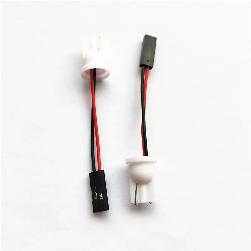 Rockeybright 2pcs t10 adapter for car led light led panel stop lamp bulb connector t10 socket adapter